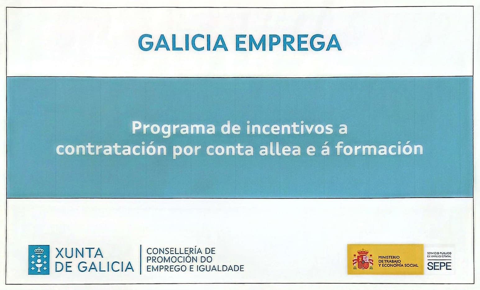 Programa de incentivos a contratación por conta allea e á formación