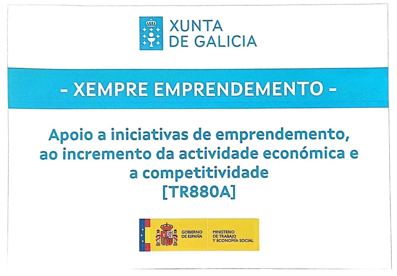 Apoio a iniciativas de emprendemento, ao incremento da actividade económica e a competitividade